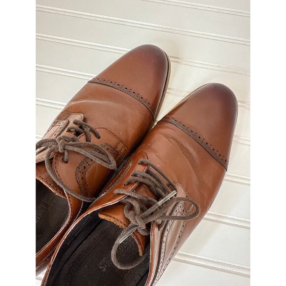 Stacy Adams Dickinson Dress Cap Oxford Shoes Brown Leather Classic Mens Size 10M main image 5